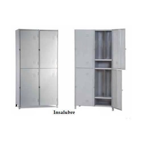 Roupeiro em Aço, Portas Grandes com Pităo para Cadeado 