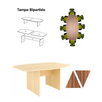 Mesa de Reuniâo com Tampo Bipartido