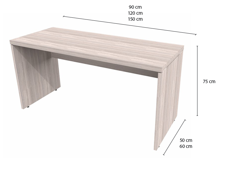 Mesa Reta Pé Painel