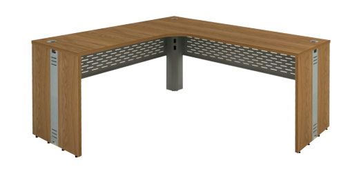Mesa em L fontal aço