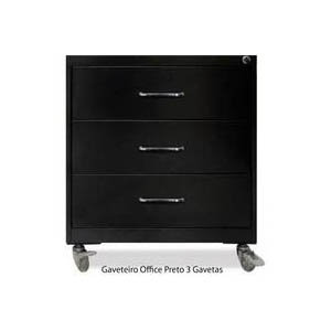 Arquivo de Aço volante com 3 Gavetas 